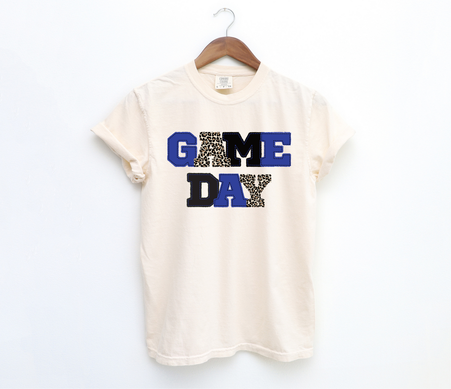 GAME DAY ROYAL & BLACK PATCHWORK TRANSFER