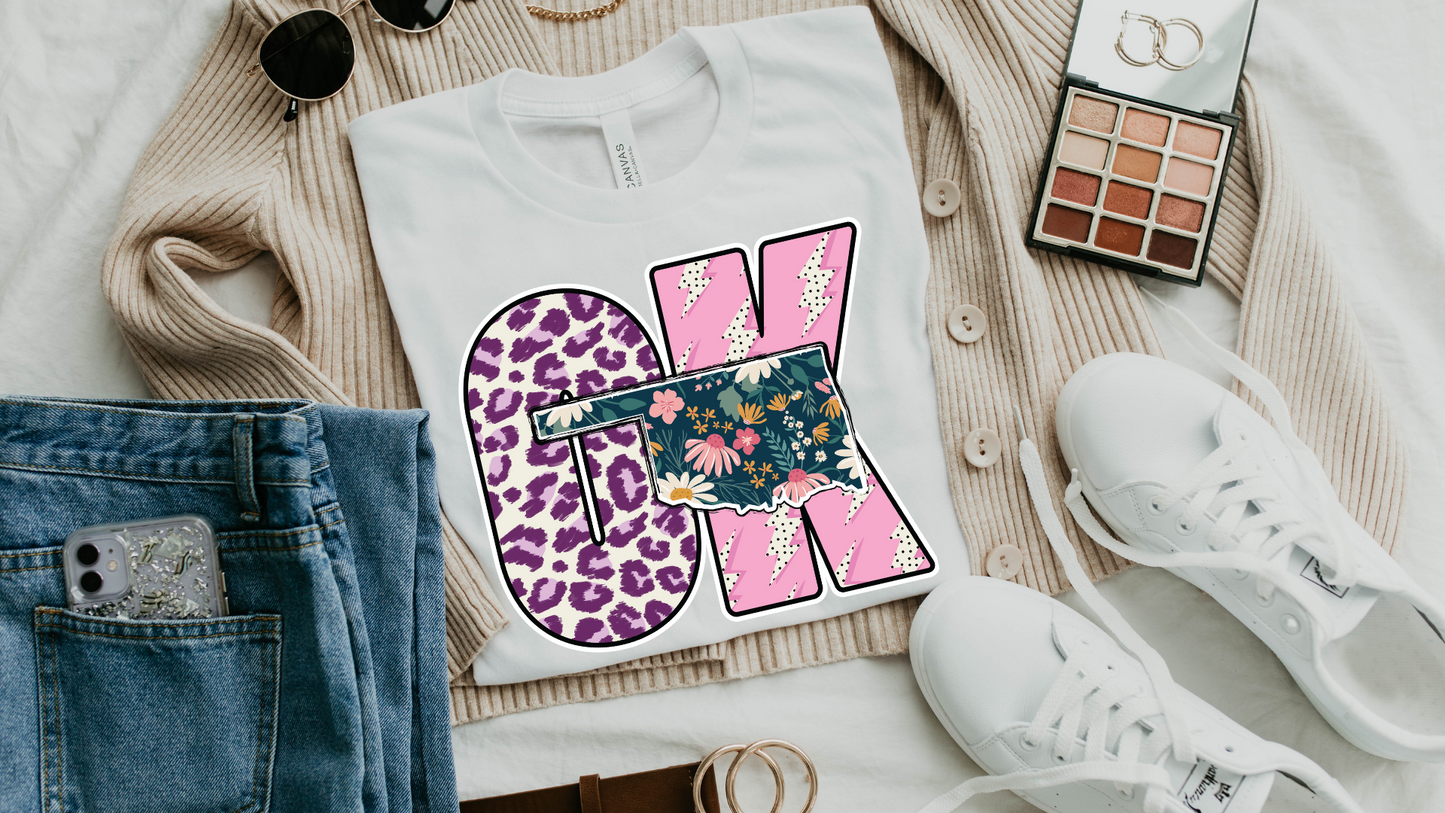 DTF OKLAHOMA LEO + LIGHTNING BOLT TRANSFER