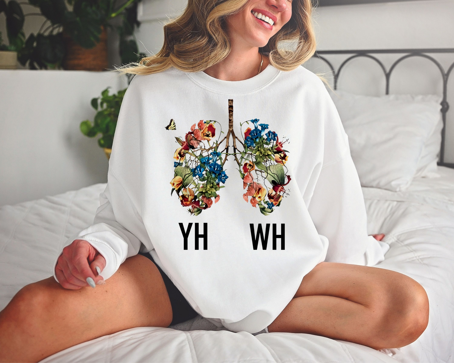 DTF YHWH FLORAL LUNGS TRANSFER