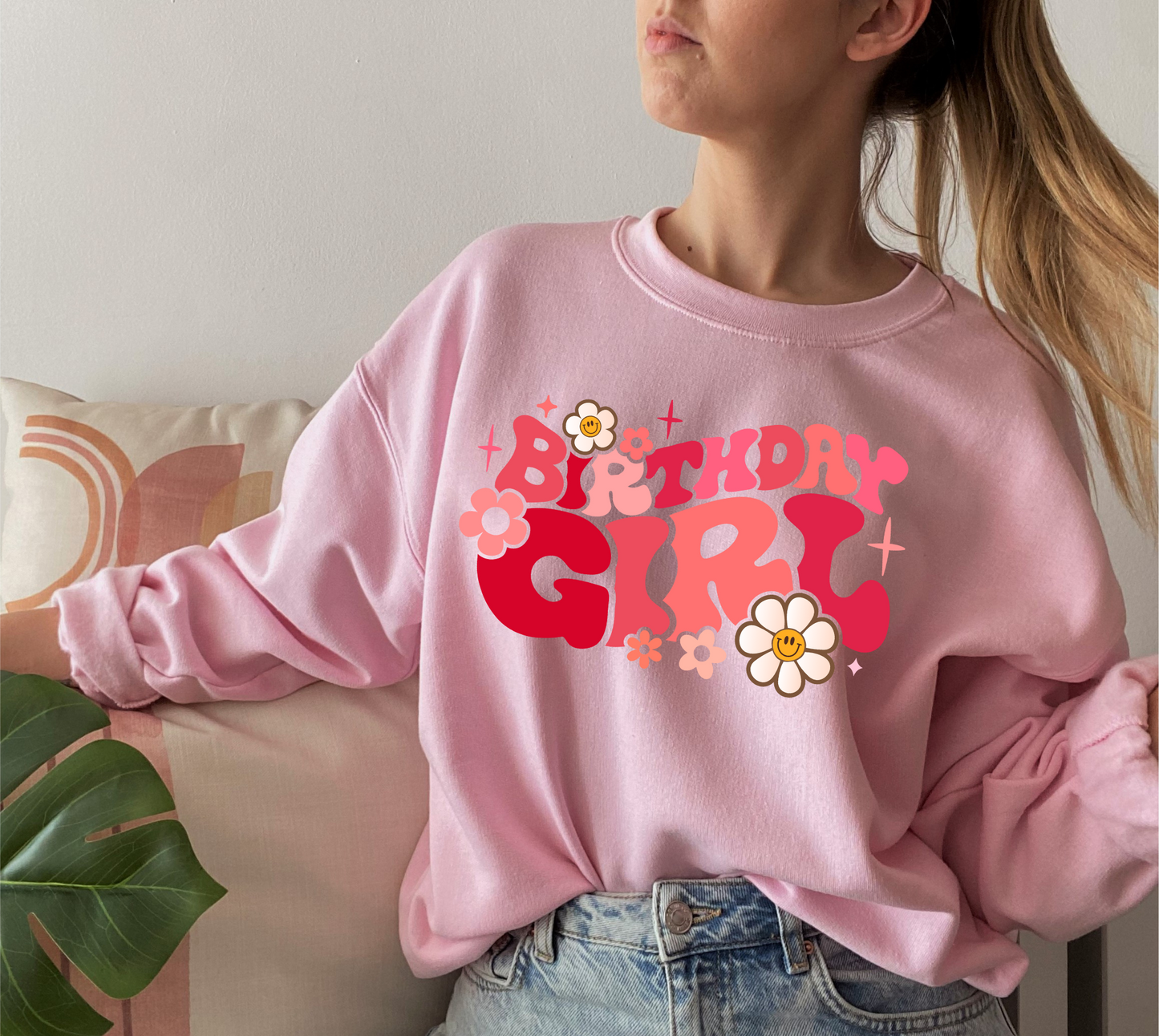 DTF PINK BIRTHDAY GIRL TRANSFER