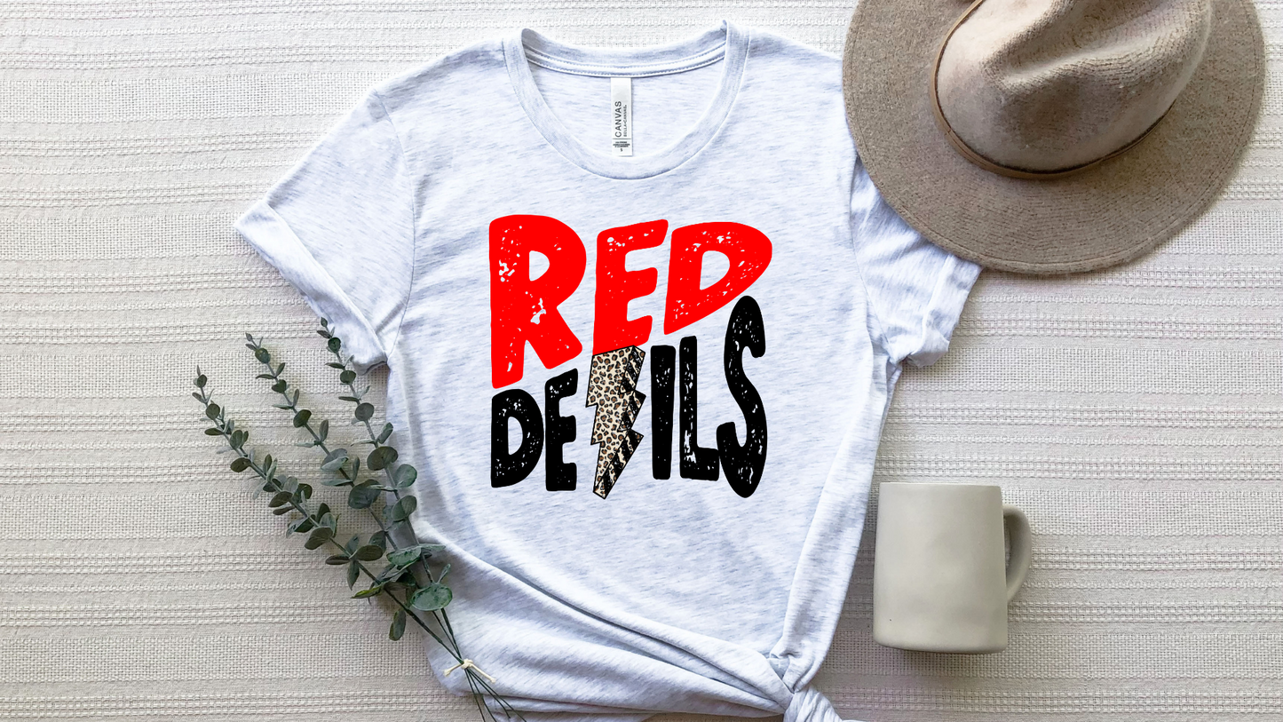 DTF RED DEVILS RED/BLACK LB TRANSFER