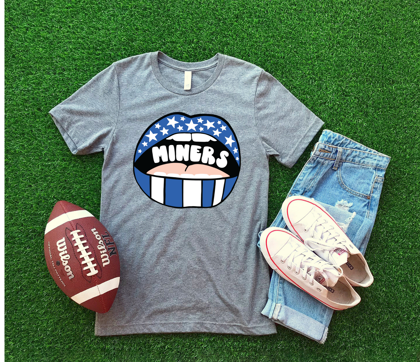 DTF MINERS BLUE/WHITE REG LIPS TRANSFER