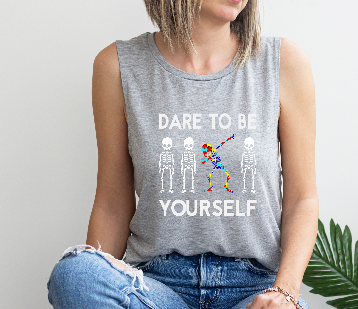 DTF DARE TO BE YOURSELF AUTISM SKELLIES TRANSFER
