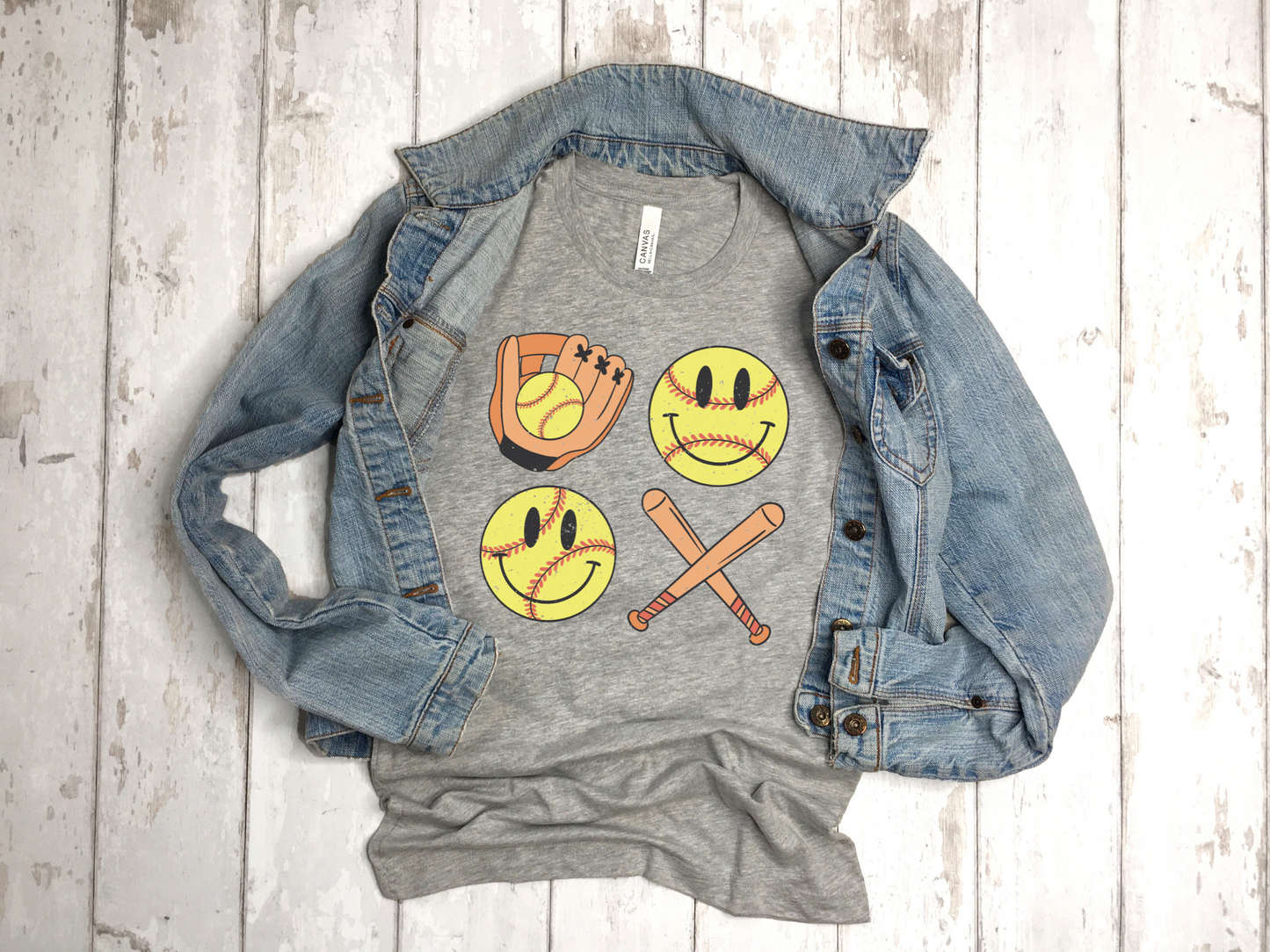 DTF SOFTBALL GLOVE, BAT & BALL TRANSFER