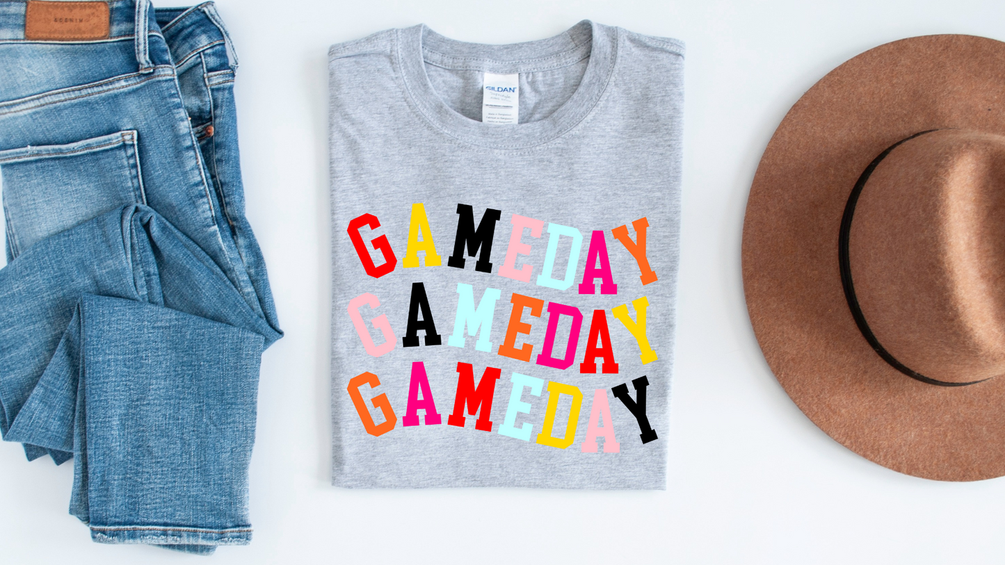 DTF WAVY GAMEDAY RAINBOW TRANSFER