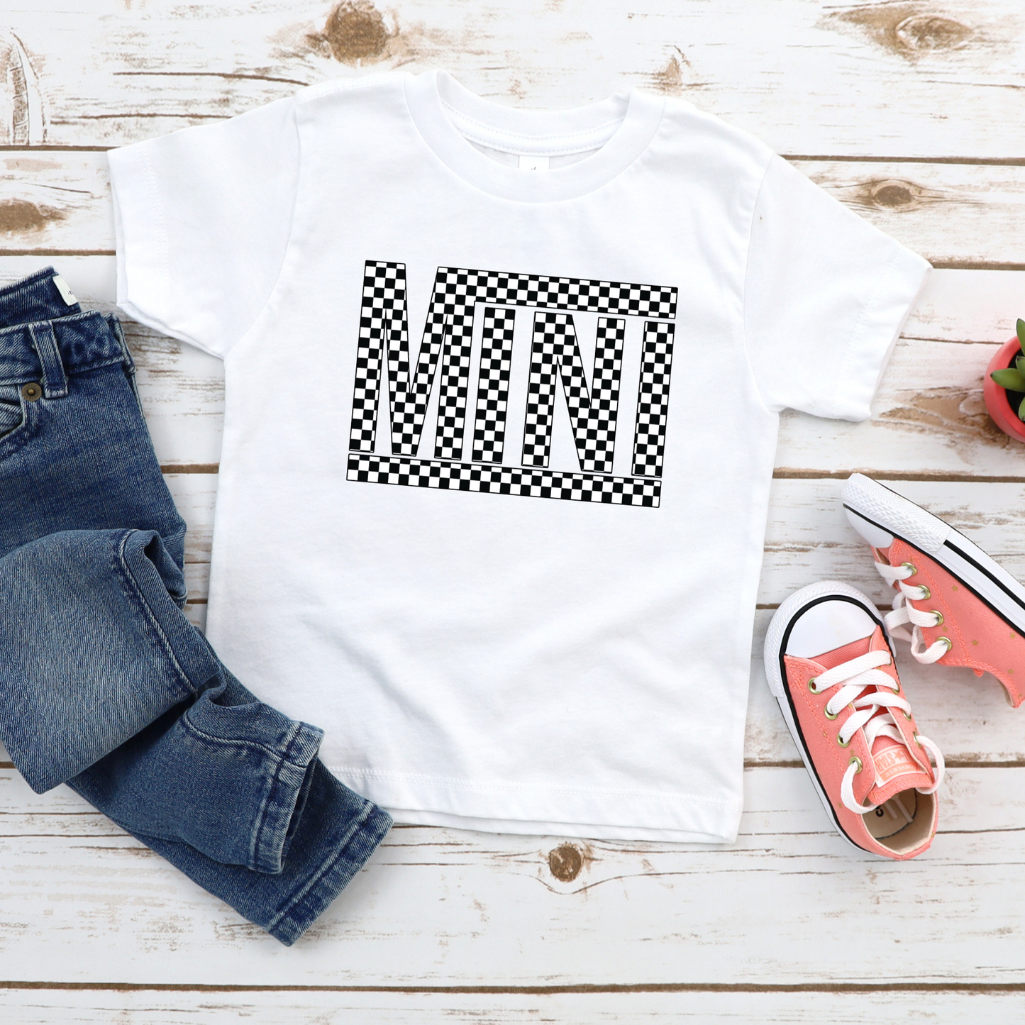 DTF MINI BLACK/WHITE CHECKERED TRANSFER