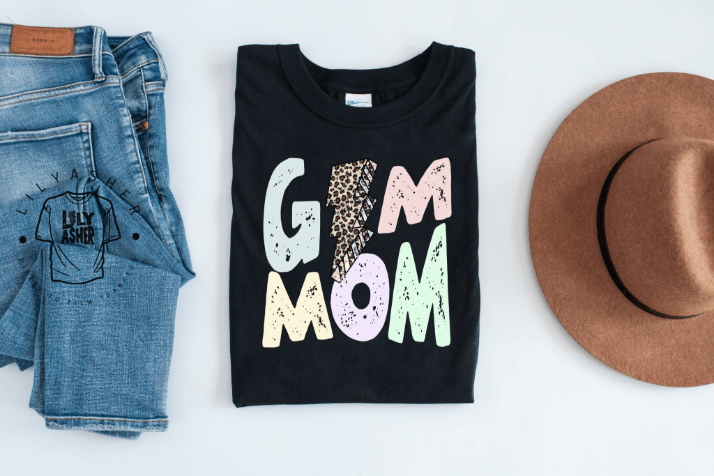 Dtf Gym Mom Pastel Lightning Bolt Transfer
