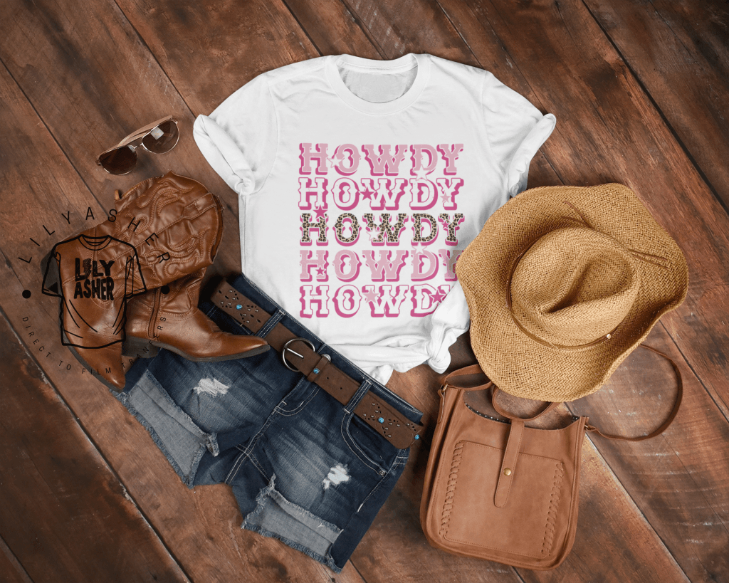 Dtf Howdy Pink Leopard Transfer