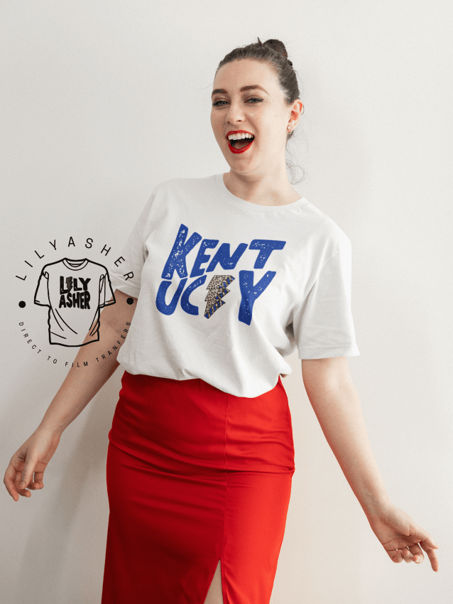 Dtf Kentucky Royal Blue Lightning Bolt Transfer