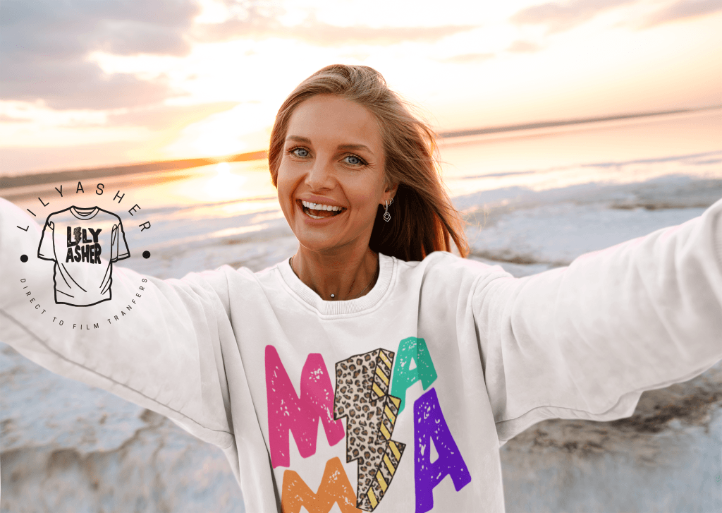 Dtf Mama Multi-Color Lightning Bolt Transfer