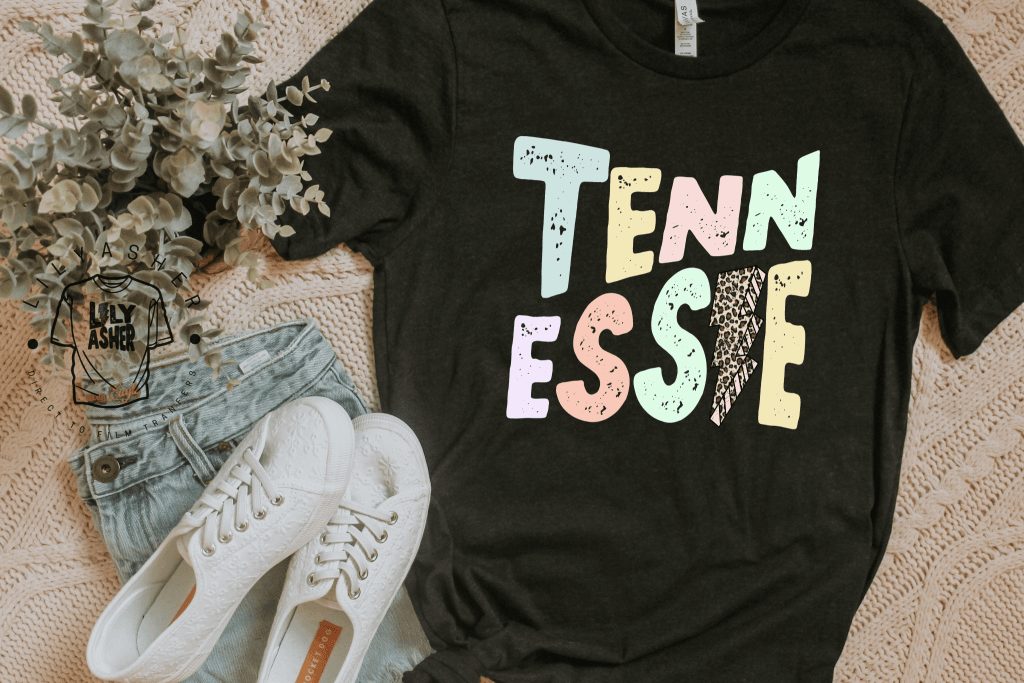Dtf Tennessee Pastel Lightning Bolt Transfer