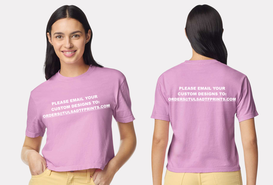 COMFORT COLORS WOMEN'S BOXY TEE 3023CL (Completed Shirt) (Front & Back)