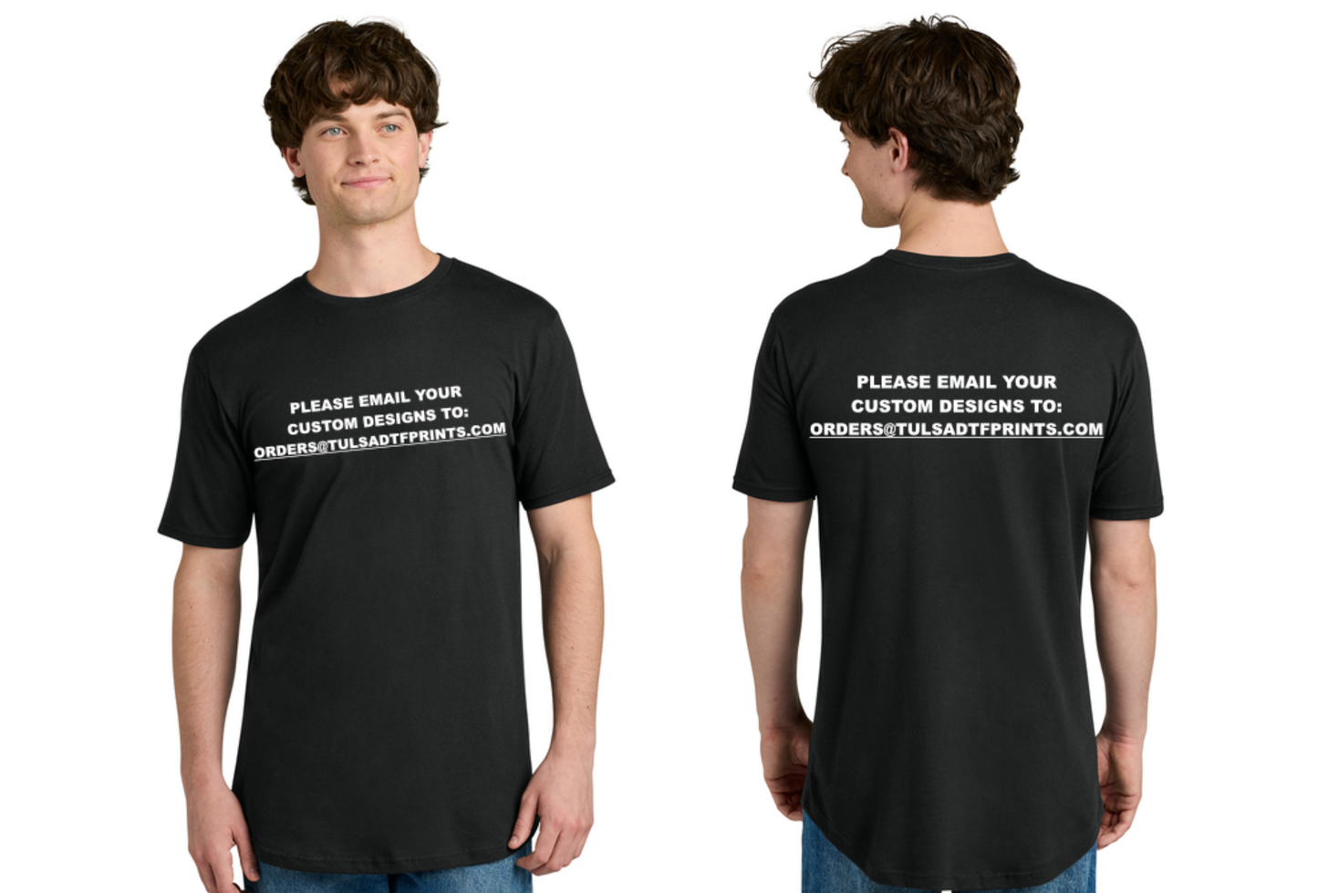 NEXT LEVEL LONG BODY TEE 3602 (Completed Shirt) (Front & Back)