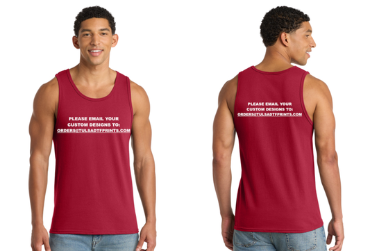 PORT & CO CORE TANK TOP 54TT (Completed Shirt) (Front & Back)