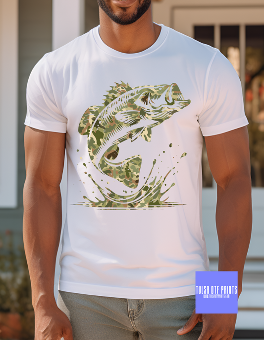 DTF CAMO BASS SPLASH TRANSFER