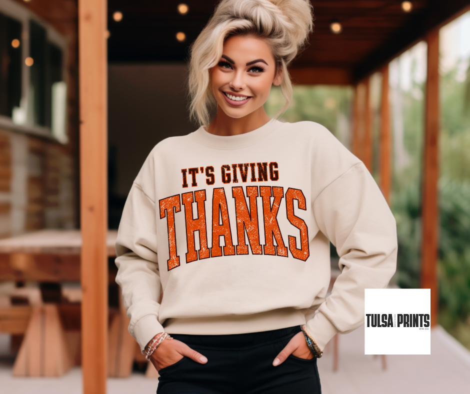 DTF IT'S GIVING THANKS TRANSFER