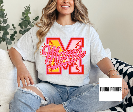 DTF PINK MAMA SOFTBALL/BASEBALL TRANSFER