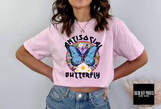 DTF ANTI-SOCIAL BUTTERFLY TRANSFER