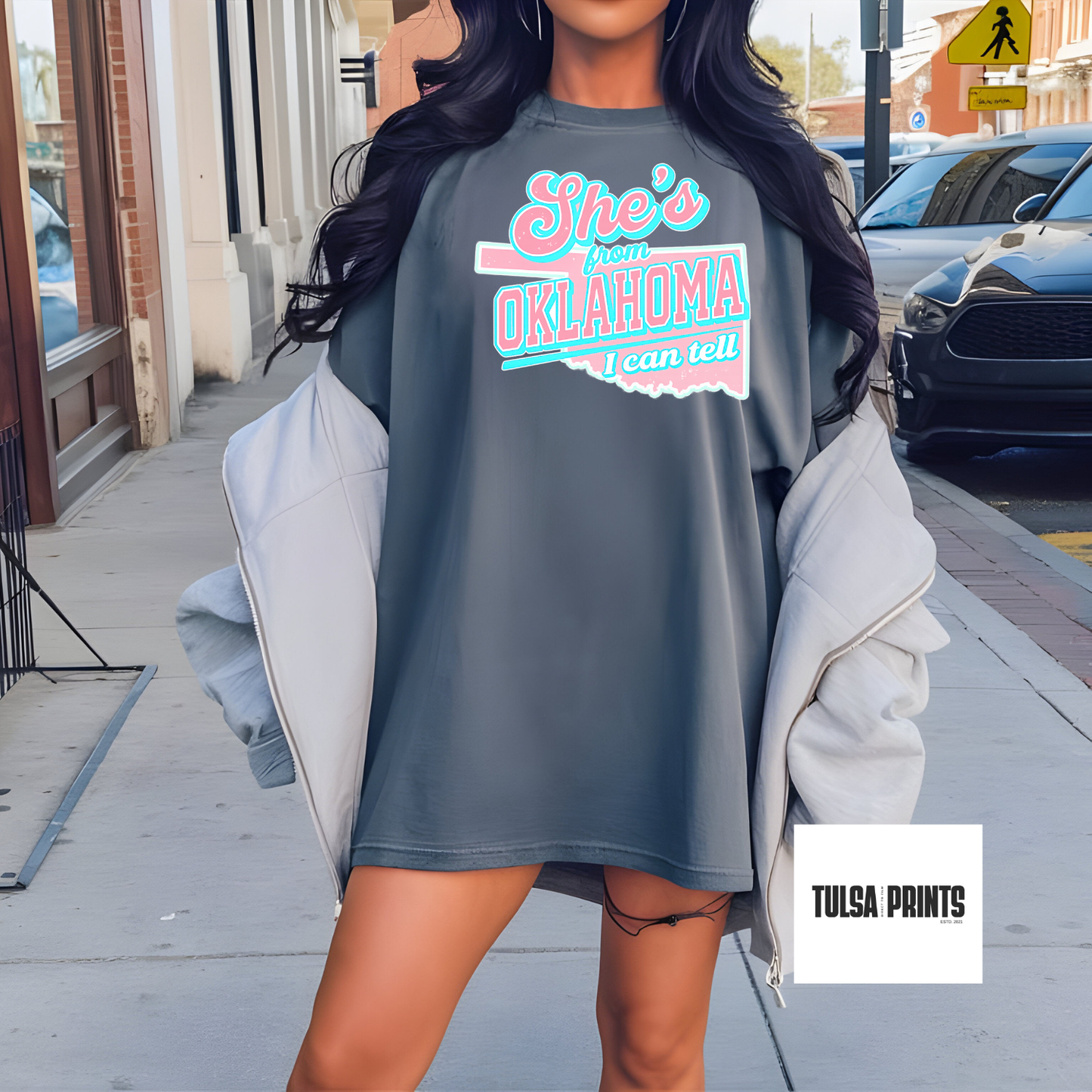 DTF SHE'S FROM OK I CAN TELL TRANSFER (2 COLORS AVAIL.)