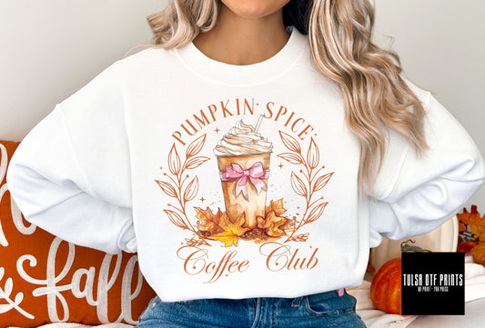 DTF PUMPKIN SPICE COFFEE CLUB TRANSFER