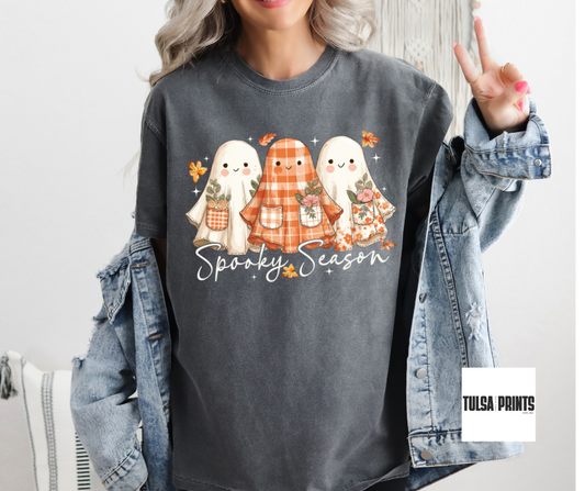DTF SPOOKY SEASON GINGHAM GHOST TRANSFER (2 COLORS AVAIL.)