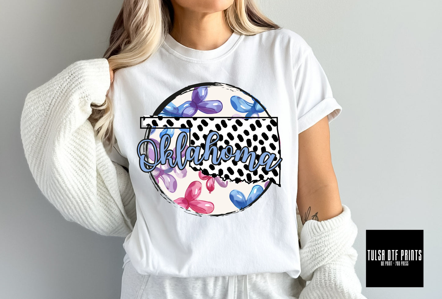 DTF OKLAHOMA PASTEL/DALMATIAN TRANSFER