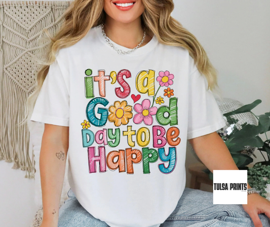 DTF FLOWER POWER HAPPY DAY TRANSFER