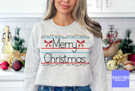 DTF MERRY CHRISTMAS SCHOOL PAPER TRANSFER