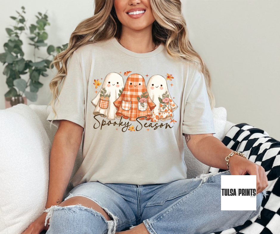 DTF SPOOKY SEASON GINGHAM GHOST TRANSFER (2 COLORS AVAIL.)