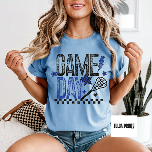 DTF DISTRESSED LACROSSE GAME DAY TRANSFER