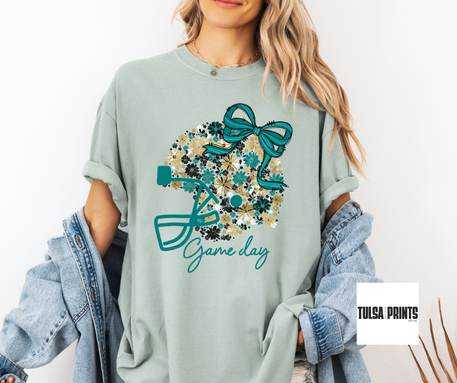 DTF FLORAL HELMET BOW TRANSFER BATCH 1 (15 COLOR COMBINATIONS AVAIL.)