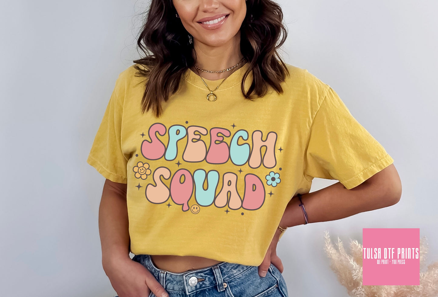 DTF SPEECH SQUAD BUBBLE LETTERS TRANSFER
