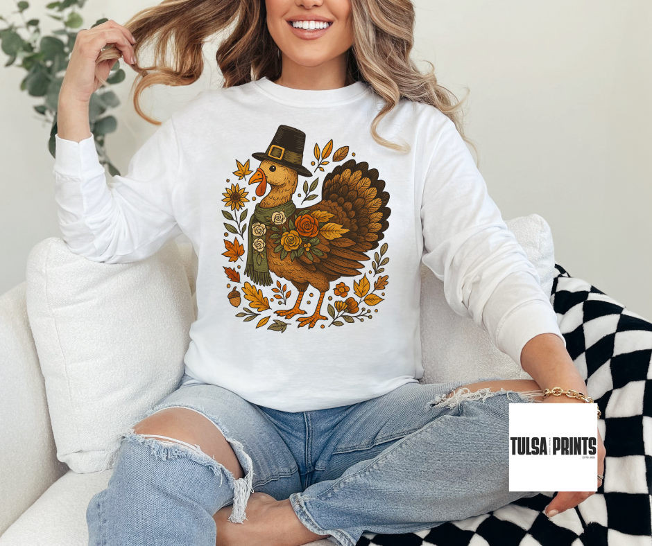 DTF TURKEY TOP HAT TRANSFER