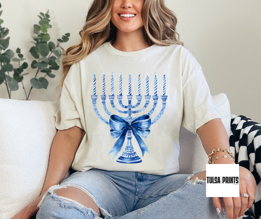 DTF CLASSIC BLUE MENORAH TRANSFER