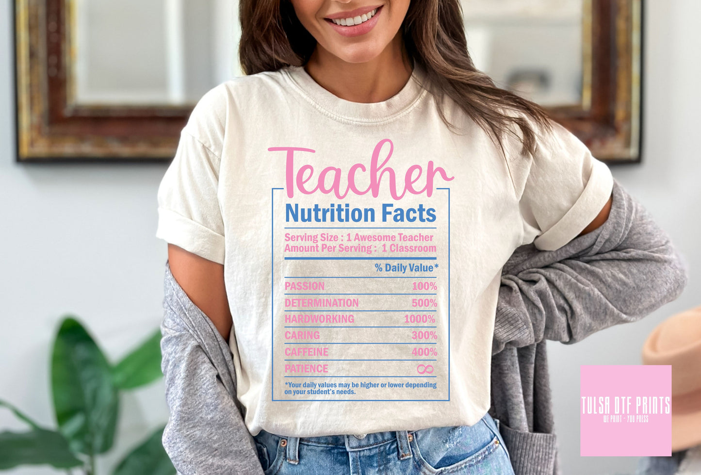 DTF TEACHER NUTRITION FACTS DESIGN TRANSFER