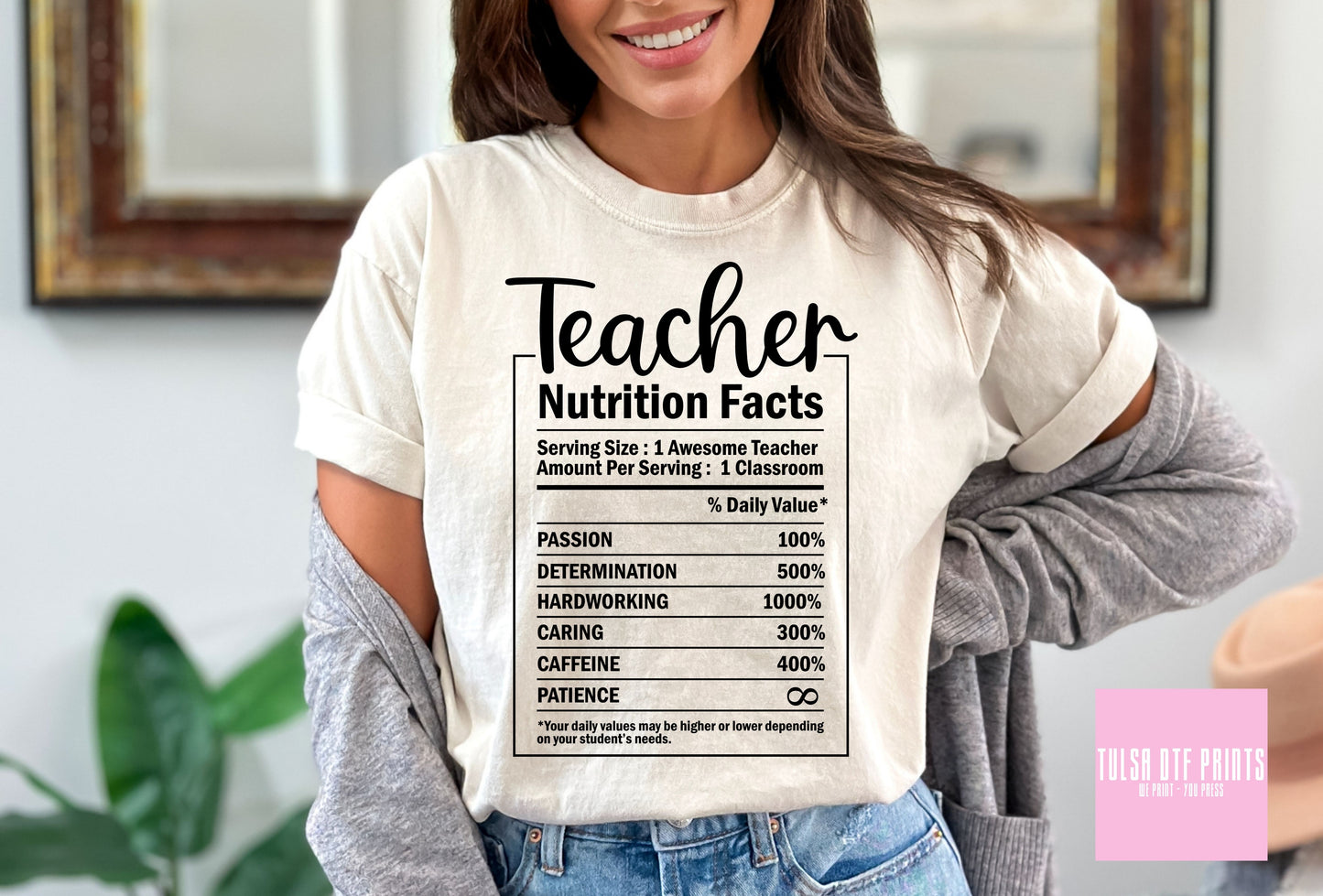 DTF TEACHER NUTRITION FACTS DESIGN TRANSFER