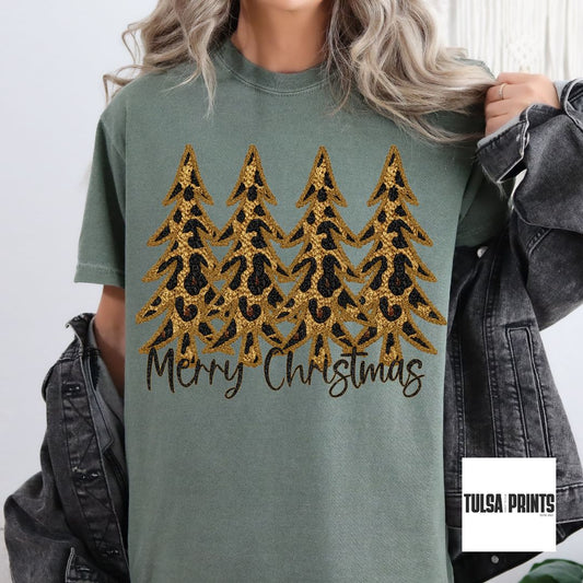 DTF CHRISTMAS LEO TREES FAUX CROCHET TRANSFER