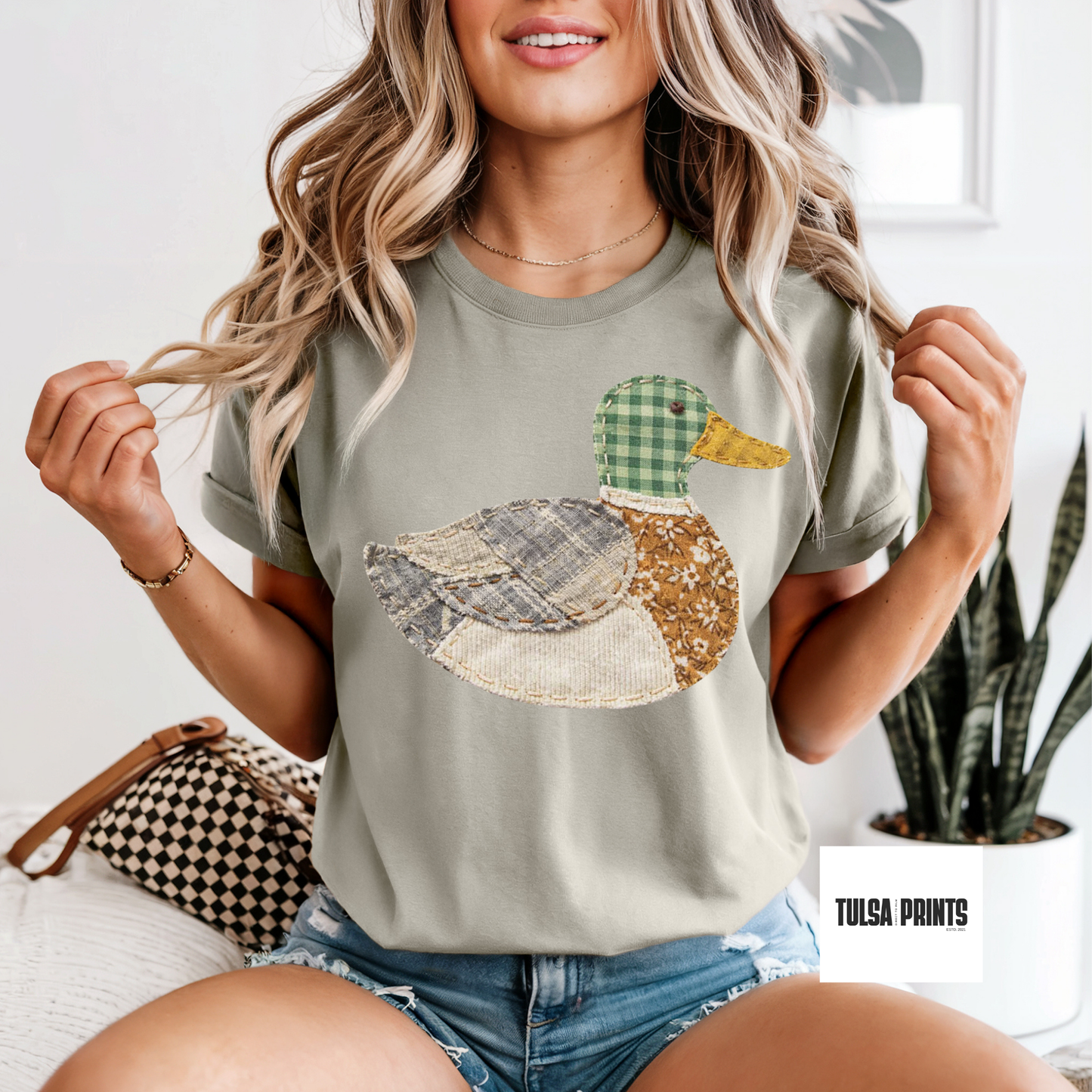 DTF PATCHWORK DUCK  TRANSFER