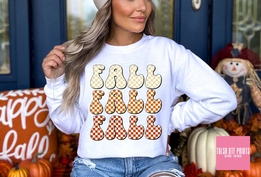 DTF FALL STACKED GROOVY LETTERS TRANSFER