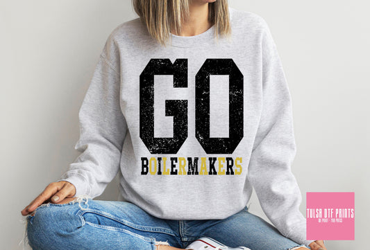 DTF GO BOILERMAKERS BLK/OLD GOLD GAME DAY TRANSFER