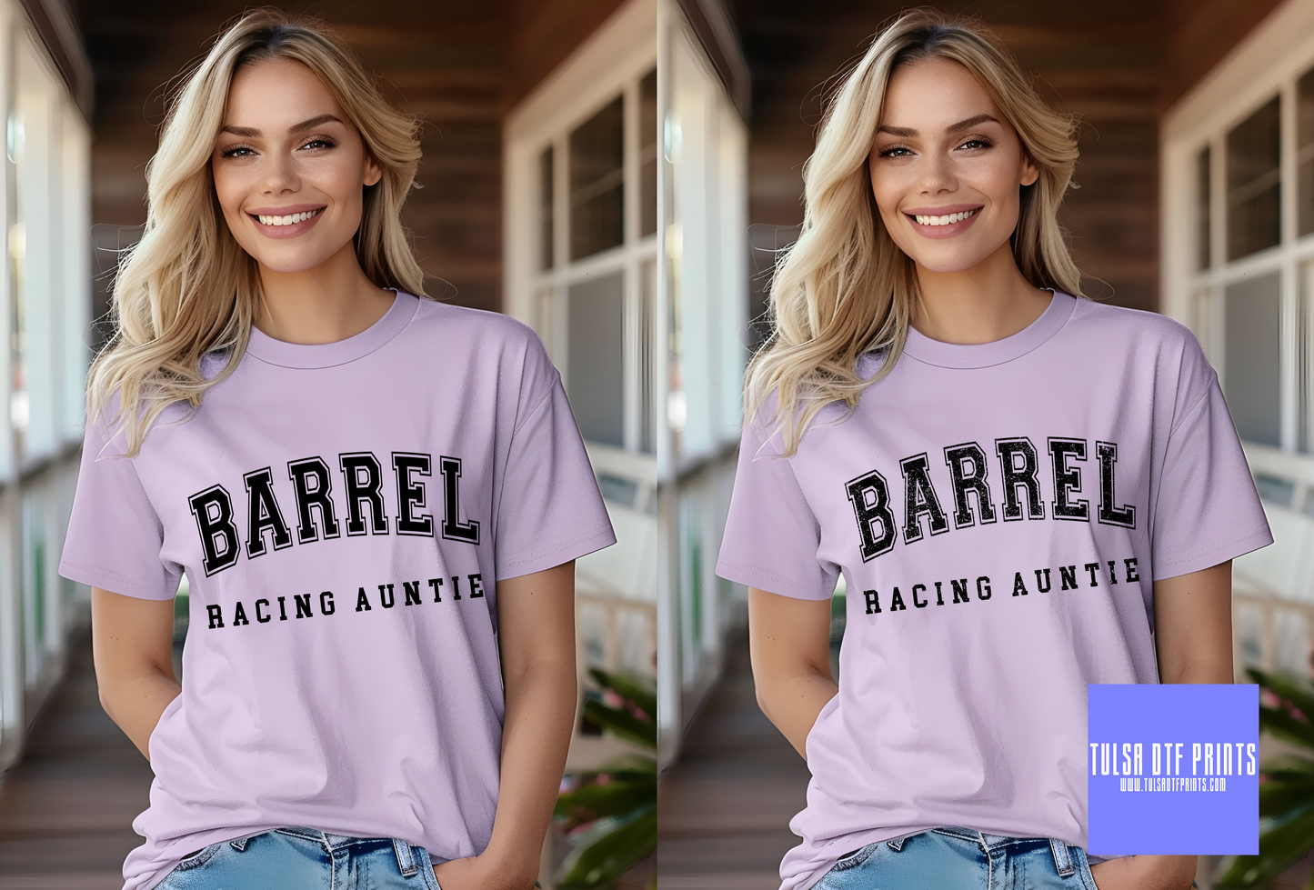 DTF BARREL RACING AUNTIE (2 COLORS AVAIL.) TRANSFER