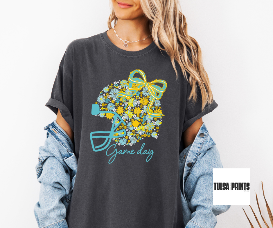 DTF FLORAL HELMET BOW TRANSFER BATCH 1 (15 COLOR COMBINATIONS AVAIL.)