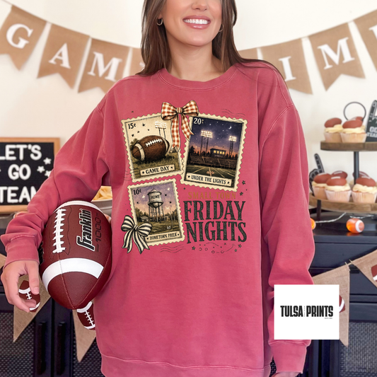 DTF SMALL TOWN FRIDAY NIGHT STAMPS TRANSFER