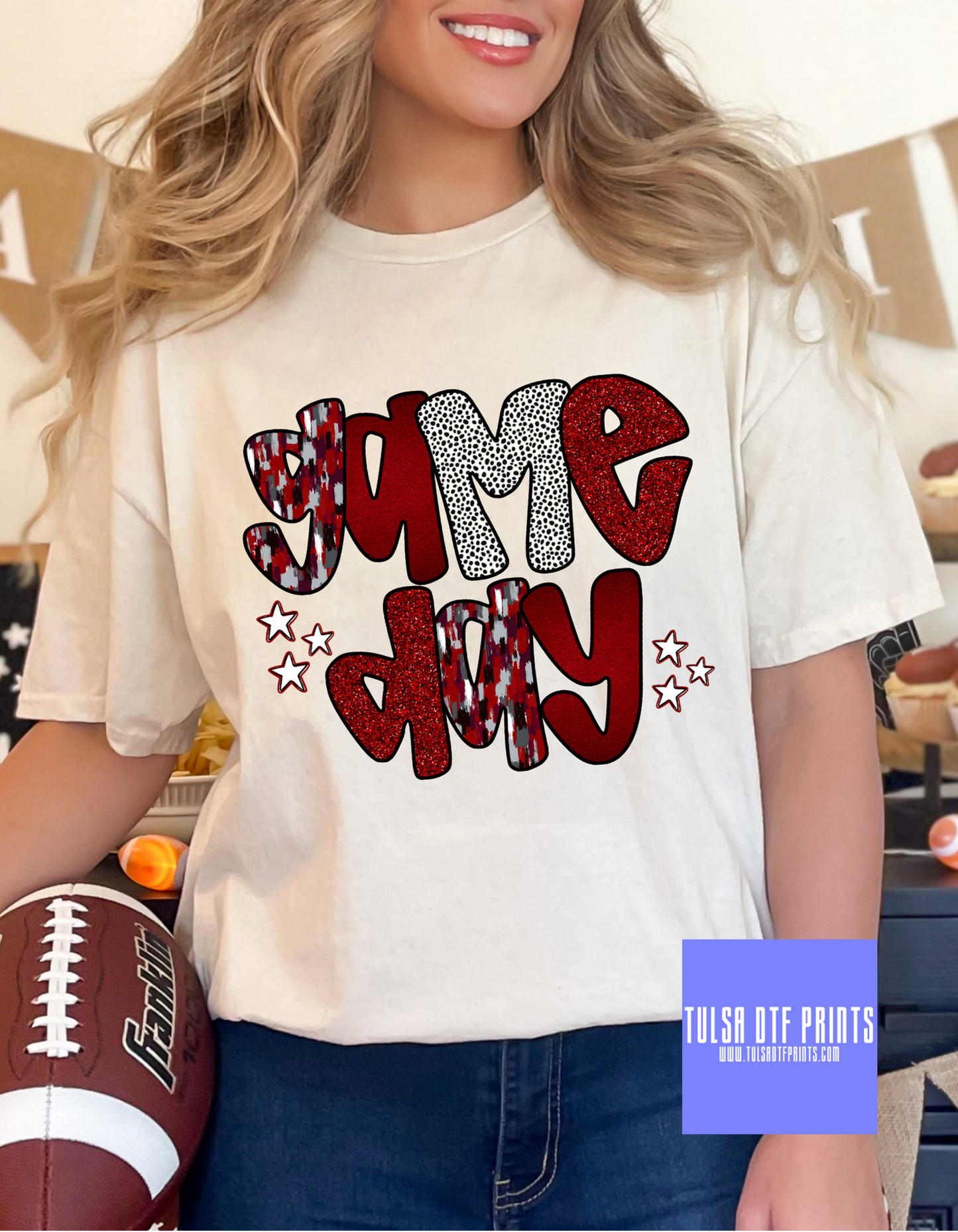DTF GAME DAY BRUSHSTROKE (MULITPLE COLORS) TRANSFER