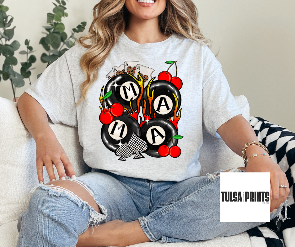 DTF MAMA 8 BALL TRANSFER