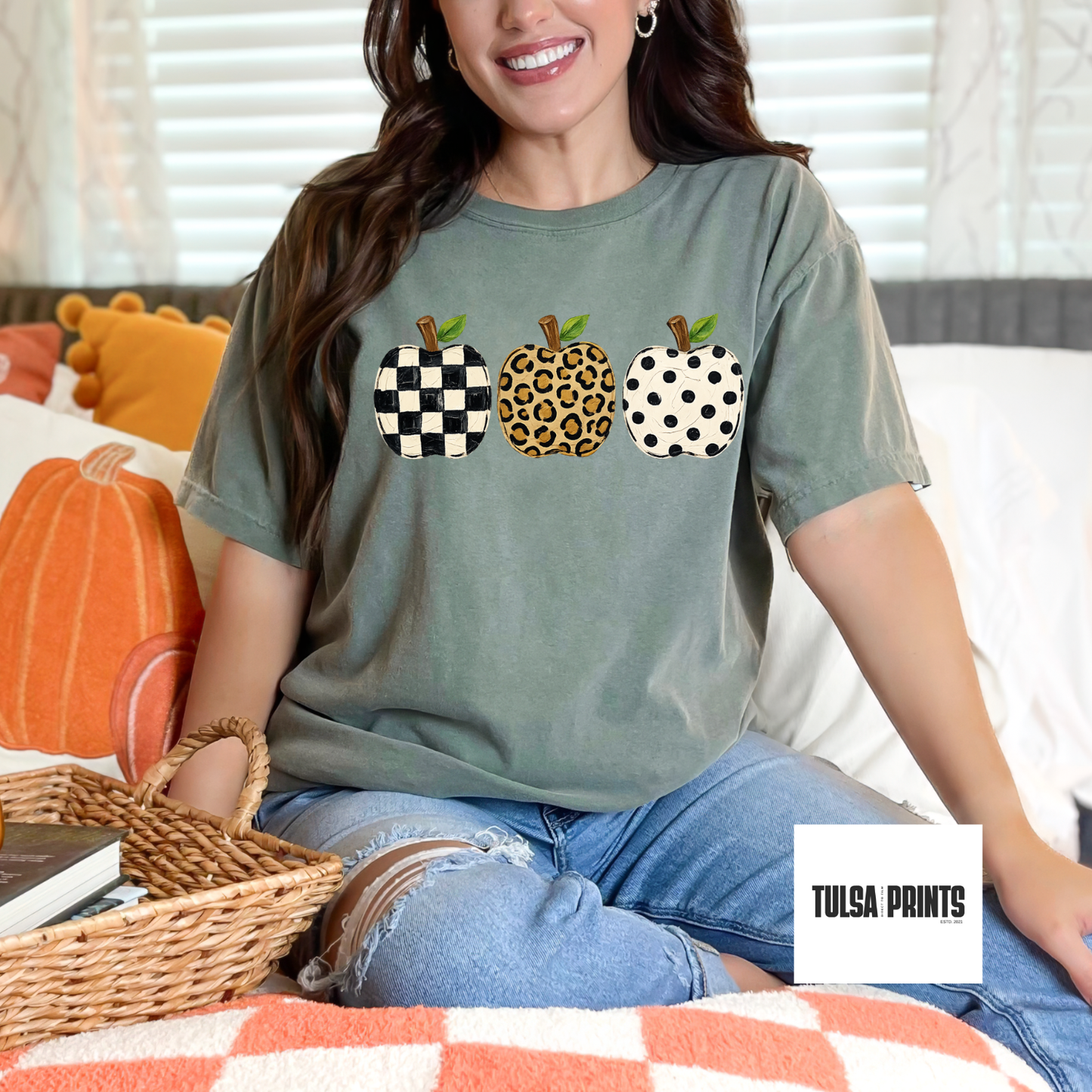 DTF PATTERNED APPLES TRANSFER