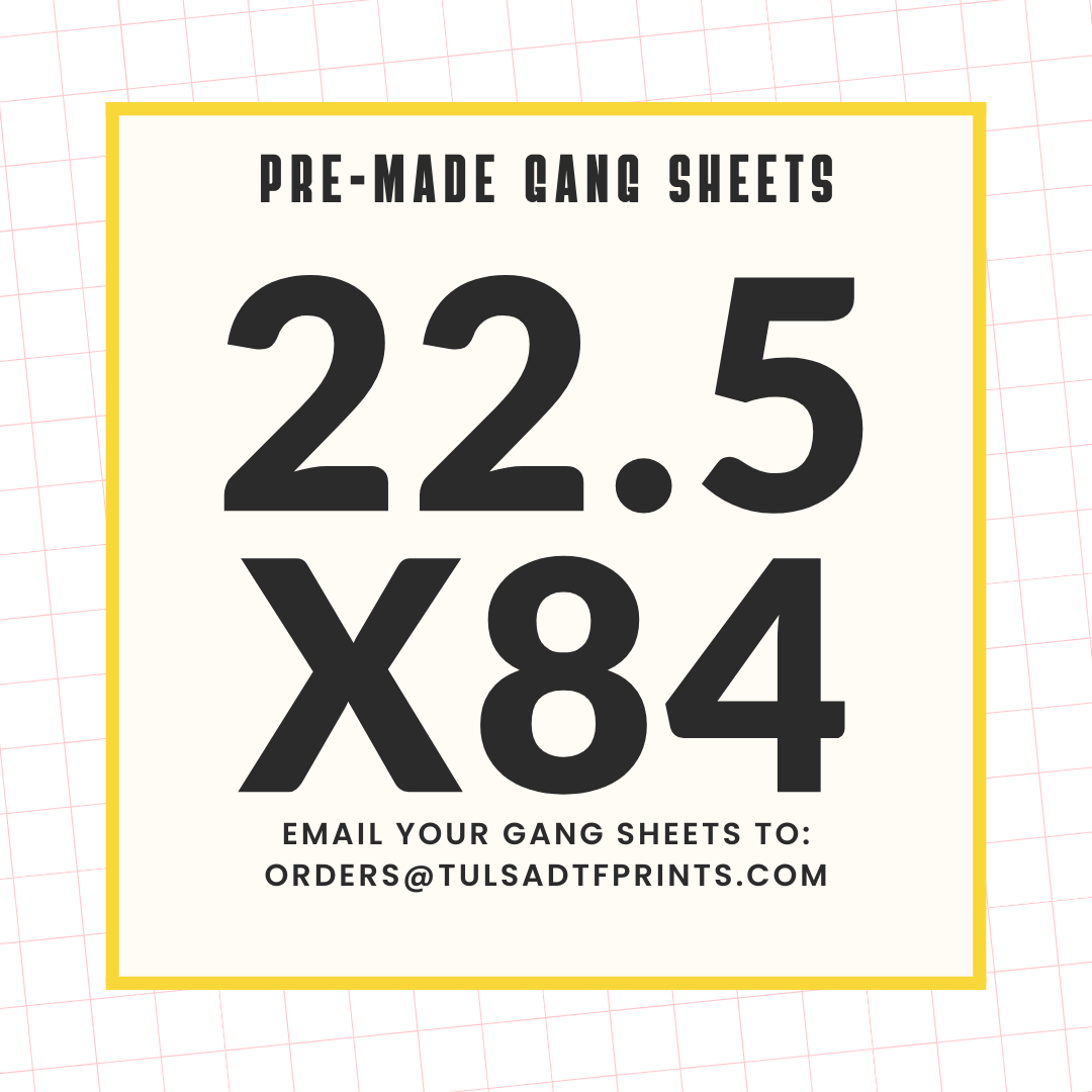PRE-MADE CUSTOM GANG SHEET - 22.5X84