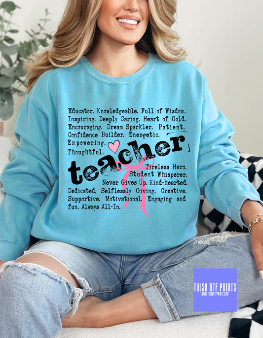 DTF TEACHER WORDS TRANSFER
