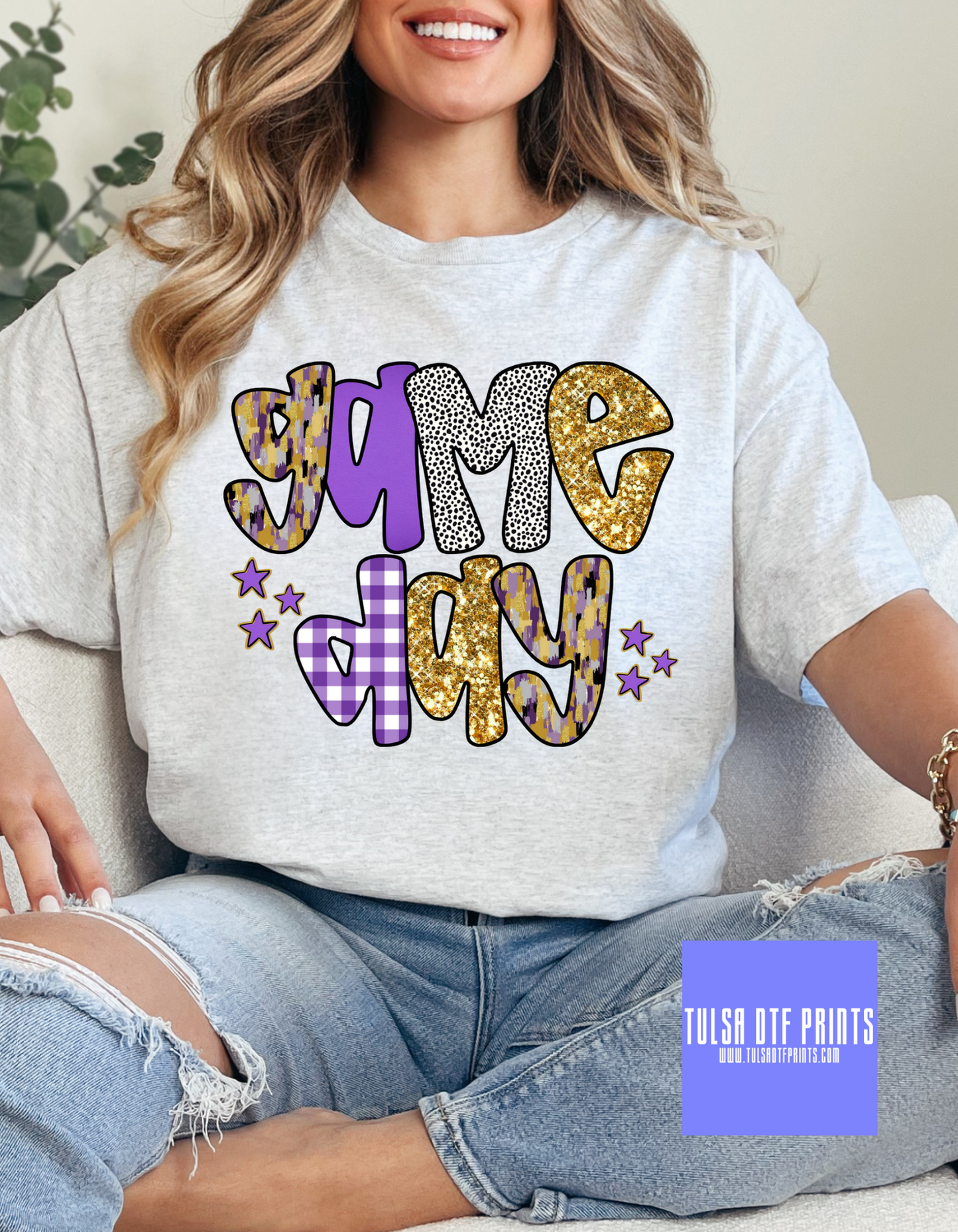 DTF GAME DAY BRUSHSTROKE (MULITPLE COLORS) TRANSFER