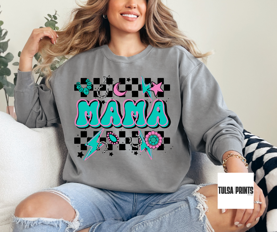 DTF WESTERN MAMA CHECKERED TRANSFER